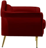 Lips Velvet Chair - Luxurious Boudoir-Inspired Design with Gold Metal Legs for Modern Living Spaces
