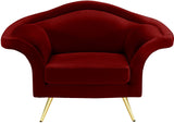 Lips Velvet Chair - Luxurious Boudoir-Inspired Design with Gold Metal Legs for Modern Living Spaces