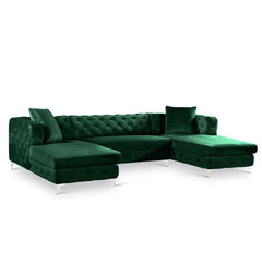 Gail Velvet 3pc. Sectional