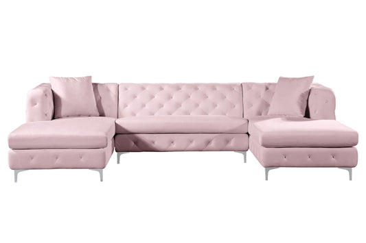 Gail Velvet 3pc. Sectional