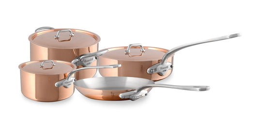 Mauviel M'Heritage 150 S 7-Piece Cookware Set With Cast Stainless Steel Handles