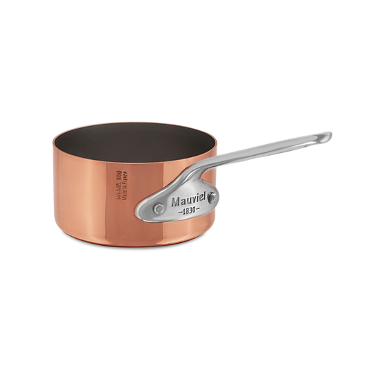 Mauviel M'MINIS Copper Sauce Pan With Pouring Spout, Stainless Steel Handles, 2-In