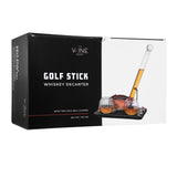 Golf Club Whiskey Decanter and 2 Liquor Glasses - 29 OZ Decanter & 15 OZ Glass Set
