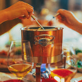 Mauviel M'Heritage M'150 S Copper Fondue Set With Stainless Steel Base, 3.4-Qt