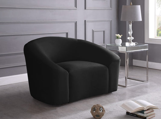 Riley Velvet Contemporary Chair - Elegant Design for Modern Living Spaces with Cloud-Like Comfort