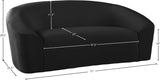 Riley Contemporary Loveseat in Soft Velvet - Modern Design for Stylish Living Rooms & Comfort