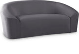 Riley Contemporary Loveseat in Soft Velvet - Modern Design for Stylish Living Rooms & Comfort