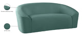 Riley Contemporary Loveseat in Soft Velvet - Modern Design for Stylish Living Rooms & Comfort