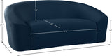 Riley Contemporary Loveseat in Soft Velvet - Modern Design for Stylish Living Rooms & Comfort