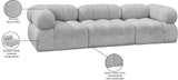 Ames Boucle Fabric Modular Sofa - Elevate Your Living Space with Modern Sophistication and Style