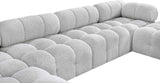 Ames Boucle Fabric Sectional - Modern Modular Elegance for Stylish Living Room Transformations