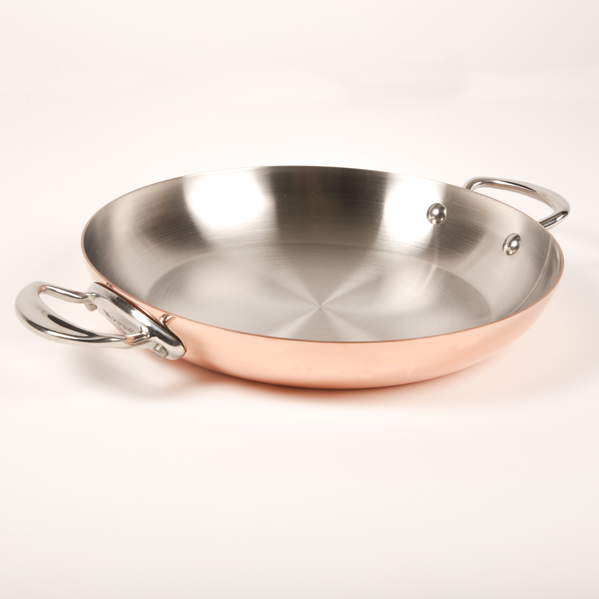 Mauviel M'Heritage 150 S Copper Round Pan With Cast Stainless Steel Handle Set, 7.8-In