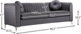 Isabelle Velvet Contemporary Sofa - Luxurious Upholstery with Chrome Legs & Cozy Throw Pillows