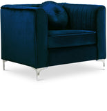 Isabelle Velvet Contemporary Chair - Luxurious Upholstered Seating with Chrome Legs and Pillows
