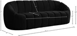 Elijah Modern Velvet Sofa with Deep Channel Tufting - Luxurious Comfort for Contemporary Spaces