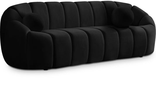 Elijah Modern Velvet Sofa with Deep Channel Tufting - Luxurious Comfort for Contemporary Spaces