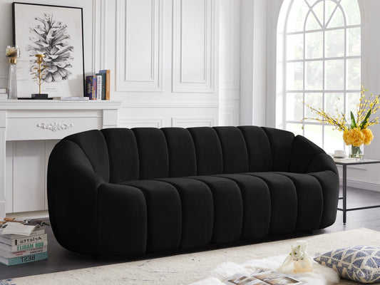 Elijah Modern Velvet Sofa with Deep Channel Tufting - Luxurious Comfort for Contemporary Spaces