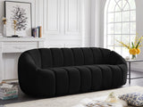 Elijah Modern Velvet Sofa with Deep Channel Tufting - Luxurious Comfort for Contemporary Spaces
