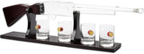 Shotgun Rifle Wine & Whiskey Decanter Set 20oz with Bullet Glasses