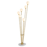 Anechdoche 6 Lights Floor Lamp // Gold and White