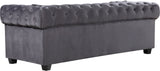 Bowery Contemporary Loveseat with Stylish Tufted Velvet Upholstery and Elegant Nailhead Trim