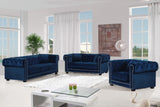 Bowery Contemporary Chair with Tufted Velvet Upholstery, Chrome Nailheads, and Cozy Throw Pillows