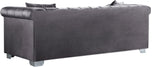 Kayla Velvet Loveseat - Chic Contemporary Design with Stylish Chrome Legs and Plush Throw Pillows