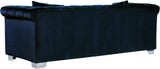 Kayla Velvet Loveseat - Chic Contemporary Design with Stylish Chrome Legs and Plush Throw Pillows