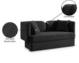 Marcel Contemporary Loveseat with Curved Back, Plush Comfort, and Stylish Modern Design for Living Rooms