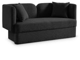 Marcel Contemporary Loveseat with Curved Back, Plush Comfort, and Stylish Modern Design for Living Rooms