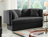 Marcel Contemporary Loveseat with Curved Back, Plush Comfort, and Stylish Modern Design for Living Rooms