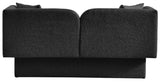 Marcel Contemporary Loveseat with Curved Back, Plush Comfort, and Stylish Modern Design for Living Rooms