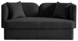 Marcel Contemporary Loveseat with Curved Back, Plush Comfort, and Stylish Modern Design for Living Rooms