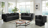 Marcel Contemporary Loveseat with Curved Back, Plush Comfort, and Stylish Modern Design for Living Rooms
