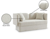 Marcel Contemporary Loveseat with Curved Back, Plush Comfort, and Stylish Modern Design for Living Rooms