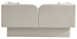 Marcel Contemporary Loveseat with Curved Back, Plush Comfort, and Stylish Modern Design for Living Rooms