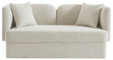 Marcel Contemporary Loveseat with Curved Back, Plush Comfort, and Stylish Modern Design for Living Rooms