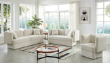 Marcel Contemporary Loveseat with Curved Back, Plush Comfort, and Stylish Modern Design for Living Rooms