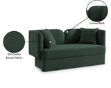 Marcel Contemporary Loveseat with Curved Back, Plush Comfort, and Stylish Modern Design for Living Rooms