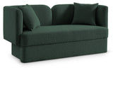 Marcel Contemporary Loveseat with Curved Back, Plush Comfort, and Stylish Modern Design for Living Rooms