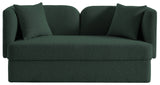 Marcel Contemporary Loveseat with Curved Back, Plush Comfort, and Stylish Modern Design for Living Rooms