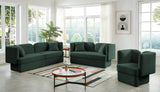 Marcel Contemporary Sofa with Curved Back Design, Plush Comfort, and Elegant Boucle Fabric Finish