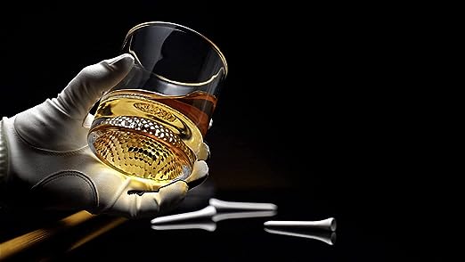 The Wine Savant Golf Ball Whiskey Glasses Set of 2-8oz Golf Gifts (2 pack)