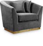 Arabella Velvet Chair - Glamorous Comfort with Gold Stainless Steel Base and Curved Design for Modern Spaces