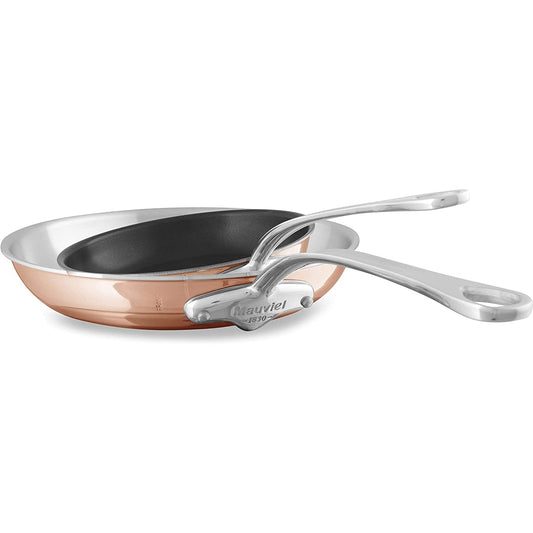 Mauviel M'6 S 2-Piece Induction Copper Frying Pan Set With Cast Stainless Steel Handles