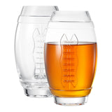 2 Football Beer Glass, 20 Ounce Tumbler Clear Glasses