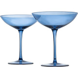Champagne Coupes 12oz -  (2, Cobalt Blue)