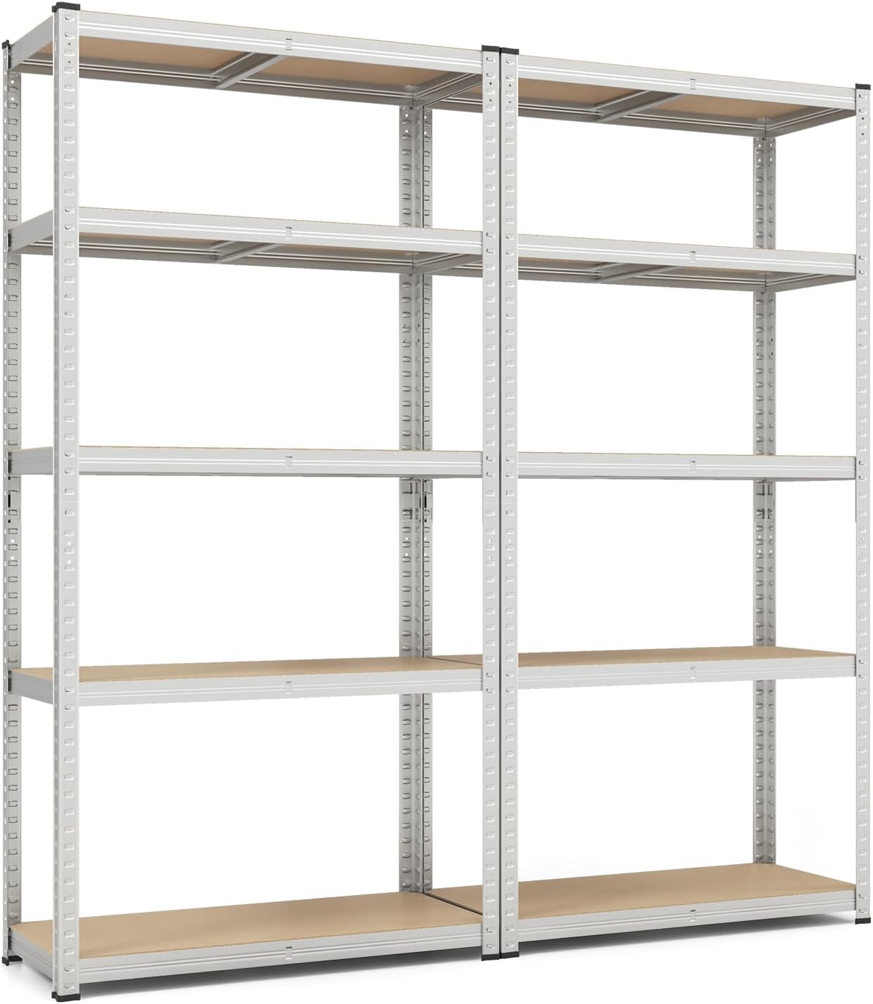 Tangkula 5-Tier Heavy Duty Metal Shelving with 2000 LBS Load, Adjustable Garage Storage Utility Shel