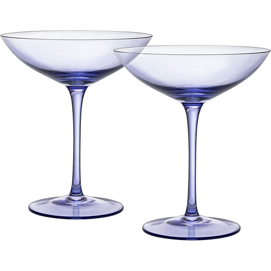Champagne Coupes 12oz by The Wine Savant - (2, Lavender)