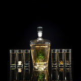 Tequila Decanter Tequila Glasses Set, 6 Agave Sipping Shot Glass (Agave)